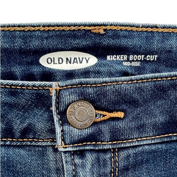 Kicker Boot Cut Mid Rise Old Navy Blue Jeans Plus Size 18 Petite - Picture 9 of 11